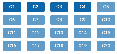 Channel button grid