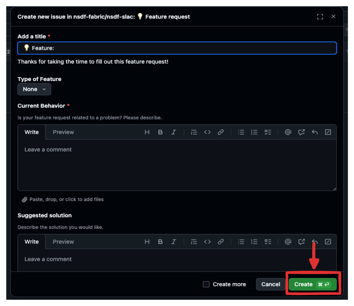 Github Issues Interface, Feature Template and Submitting an Issue